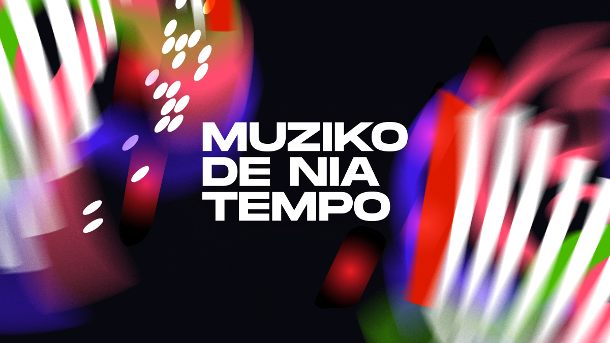 Kolorowa identyfikacja wizualna festiwalu Muziko de nia tempo